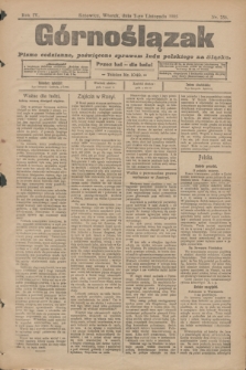 Górnoślązak : pismo codzienne, poświęcone sprawom ludu polskiego na Śląsku.R.4, nr 256 (7 listopada 1905)