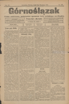 Górnoślązak : pismo codzienne, poświęcone sprawom ludu polskiego na Śląsku.R.4, nr 277 (2 grudnia 1905)