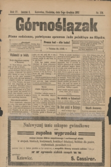 Górnoślązak : pismo codzienne, poświęcone sprawom ludu polskiego na Sląsku. Dodatek II.R.4, nr 278 (3 grudnia 1905)