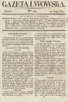 Gazeta Lwowska. 1839, nr 19