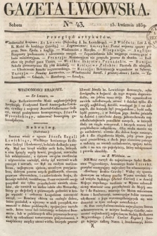 Gazeta Lwowska. 1839, nr 43