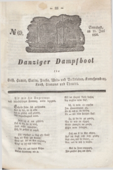 Danziger Dampfboot für Geist, Humor, Satire, Poesie, Welt- und Volksleben, Korrespondenz, Kunst, Literatur und Theater. Jg.6, № 69 (11 Juni 1836) + dod.