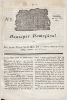 Danziger Dampfboot für Geist, Humor, Satire, Poesie, Welt- und Volksleben, Korrespondenz, Kunst, Literatur und Theater. Jg.6, № 71 (16 Juni 1836)
