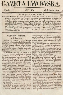 Gazeta Lwowska. 1839, nr 47