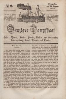 Danziger Dampfboot für Geist, Humor, Satire, Poesie, Welt- und Volksleben, Korrespondenz, Kunst, Literatur und Theater. [Jg.12], № 8 (20 Januar 1842) + dod.