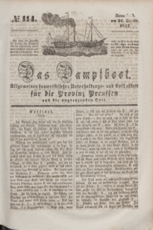 Das Dampfboot : allgemeines humoristisches Unterhaltungs- und Volksblatt für die Provinz Preussen und die angrenzenden Orte. [Jg.12], № 114 (24 October 1842) + dod.
