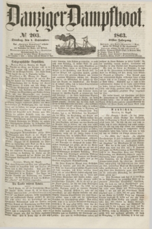 Danziger Dampfboot. Jg.34[!], № 203 (1 September 1863)