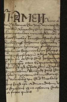 Fragment instrumentu notarialnego dotyczącego wakującej prebendy we Wrocławiu