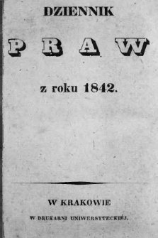Dziennik Praw. 1842 |PDF|