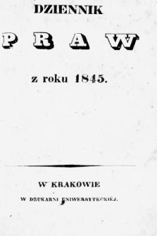 Dziennik Praw. 1845 |PDF|