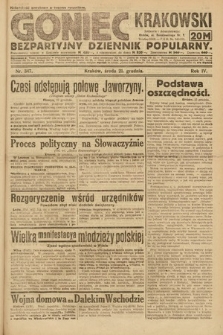 Goniec Krakowski : bezpartyjny dziennik popularny. 1921, nr 347