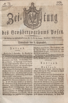 Zeitung des Großherzogthums Posen. 1826, № 72 (9 September) + dod.