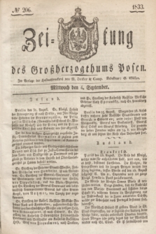 Zeitung des Großherzogthums Posen. 1833, № 206 (4 September)