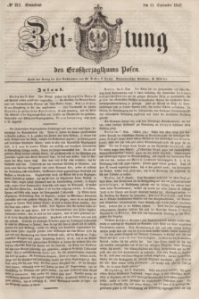 Zeitung des Großherzogthums Posen. 1847, № 212 (11 September) + dod.