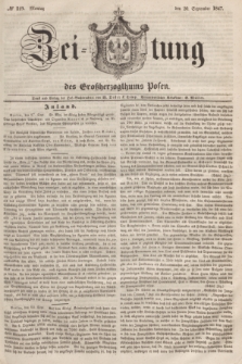Zeitung des Großherzogthums Posen. 1847, № 219 (20 September)