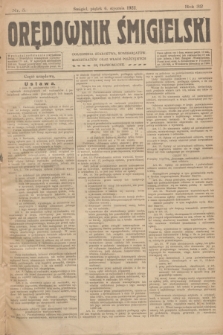 Orędownik Śmigielski. R.32, nr 5 (6 stycznia 1922)