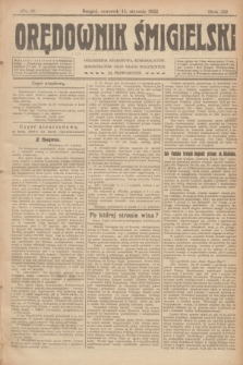 Orędownik Śmigielski. R.32, nr 9 (12 stycznia 1922)
