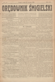 Orędownik Śmigielski. R.32, nr 10 (13 stycznia 1922)