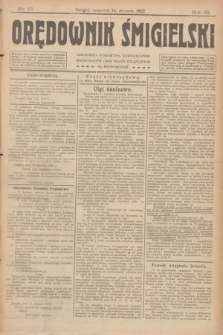 Orędownik Śmigielski. R.32, nr 15 (19 stycznia 1922)