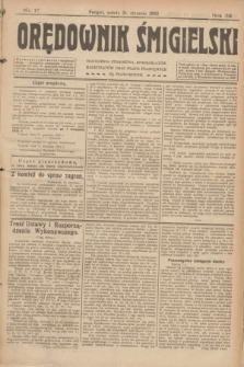 Orędownik Śmigielski. R.32, nr 17 (21 stycznia 1922)