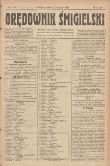 Orędownik Śmigielski. R.32, nr 22 (27 stycznia 1922)