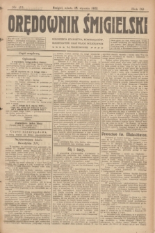 Orędownik Śmigielski. R.32, nr 23 (28 stycznia 1922)