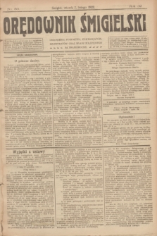 Orędownik Śmigielski. R.32, nr 30 (7 lutego 1922)