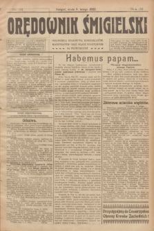 Orędownik Śmigielski. R.32, nr 31 (8 lutego 1922)