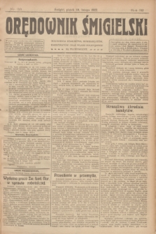 Orędownik Śmigielski. R.32, nr 33 (10 lutego 1922)