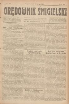 Orędownik Śmigielski. R.32, nr 39 (17 lutego 1922)