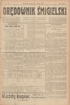 Orędownik Śmigielski. R.32, nr 41 (19 lutego 1922)