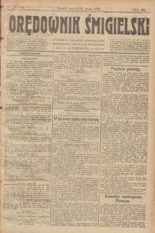 Orędownik Śmigielski. R.32, nr 48 (28 lutego 1922)
