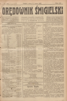 Orędownik Śmigielski. R.32, nr 58 (11 marca 1922)