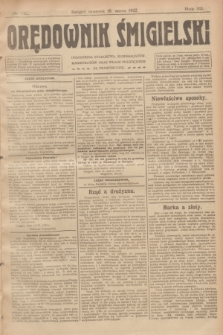 Orędownik Śmigielski. R.32, nr 62 (16 marca 1922)