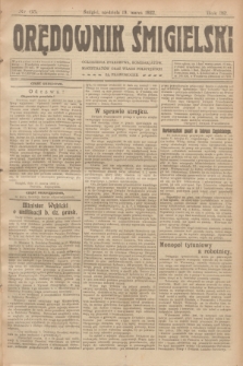 Orędownik Śmigielski. R.32, nr 65 (19 marca 1922)