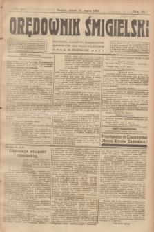 Orędownik Śmigielski. R.32, nr 69 (24 marca 1922)