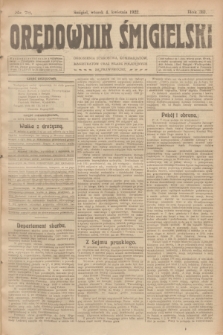 Orędownik Śmigielski. R.32, nr 78 (4 kwietnia 1922)