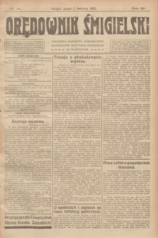 Orędownik Śmigielski. R.32, nr 81 (7 kwietnia 1922)