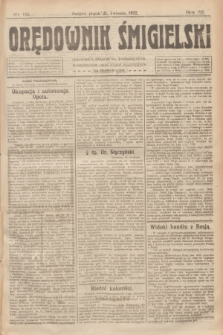Orędownik Śmigielski. R.32, nr 92 (21 kwietnia 1922)