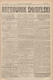 Orędownik Śmigielski. R.32, nr 106 (10 maja 1922)