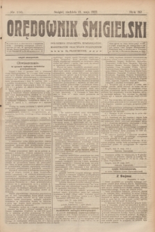 Orędownik Śmigielski. R.32, nr 116 (21 maja 1922)