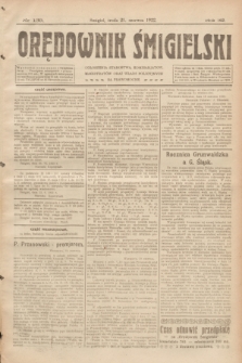 Orędownik Śmigielski. R.32, nr 139 (21 czerwca 1922)
