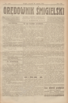 Orędownik Śmigielski. R.32, nr 146 (29 czerwca 1922)