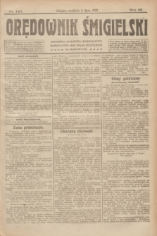 Orędownik Śmigielski. R.32, nr 148 (2 lipca 1922)