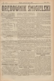 Orędownik Śmigielski. R.32, nr 158 (14 lipca 1922)