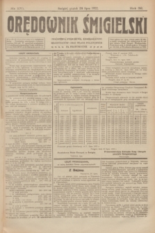 Orędownik Śmigielski. R.32, nr 170 (28 lipca 1922)