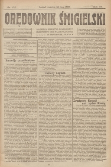 Orędownik Śmigielski. R.32, nr 172 (30 lipca 1922)