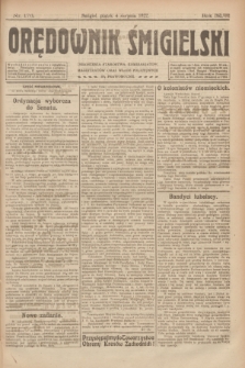 Orędownik Śmigielski. R.32, nr 176 (4 sierpnia 1922)