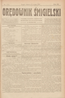 Orędownik Śmigielski. R.32, nr 178 (6 sierpnia 1922)