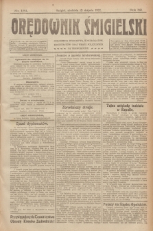 Orędownik Śmigielski. R.32, nr 184 (13 sierpnia 1922)